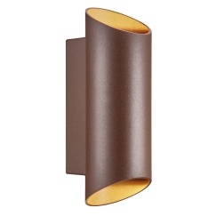Nordlux Nico Round 22 wall light, rust