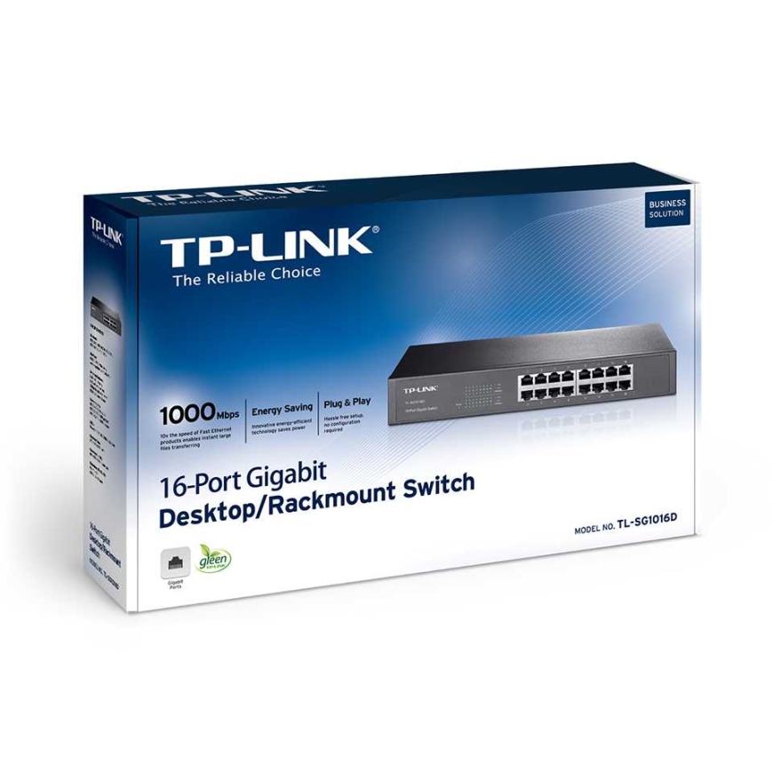 TP-LINK TL-SG1016D 16-Port Gigabit Switch - Switch
