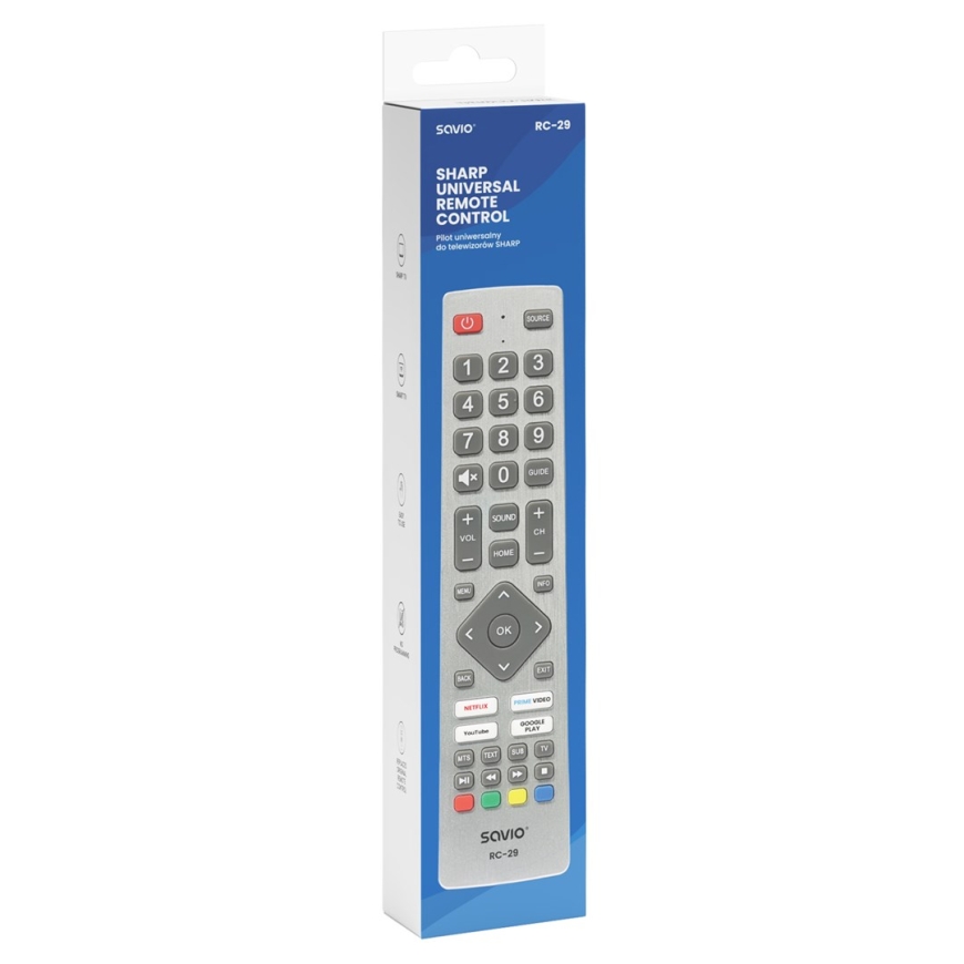 Universal Remote Control for SHARP TVs SAVIO RC-29 – 3