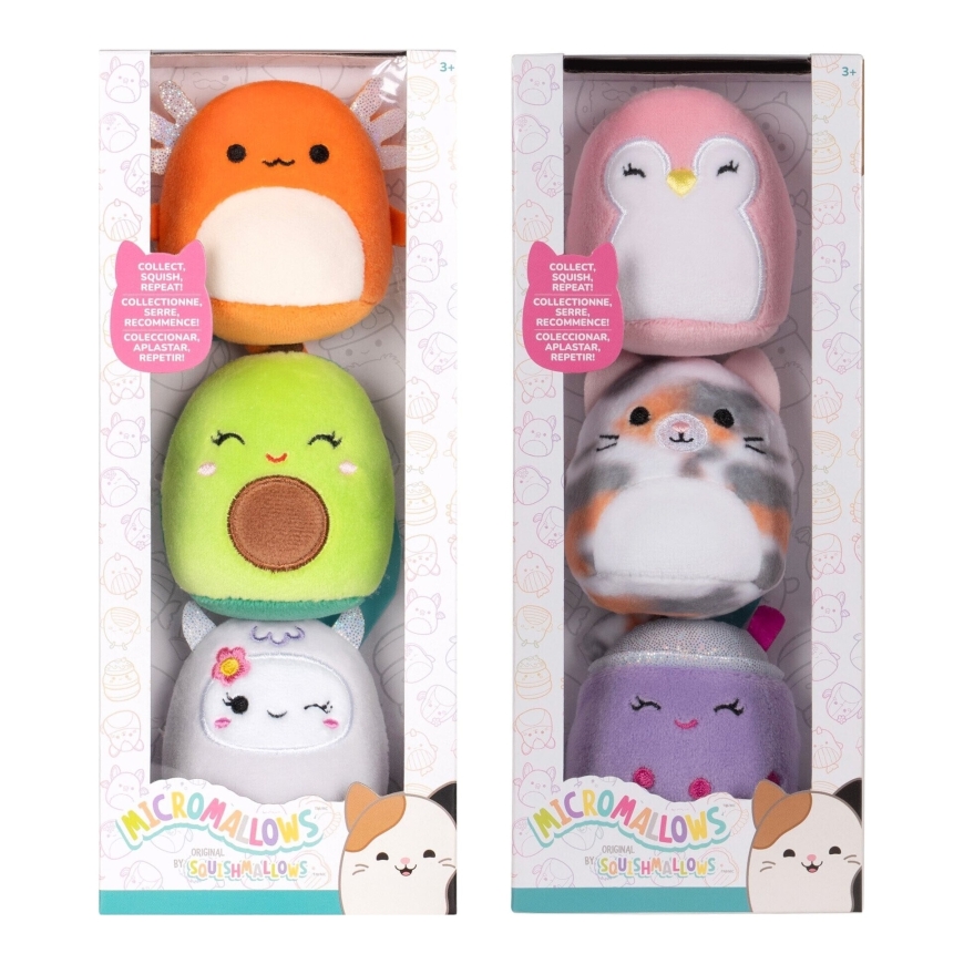 Squishmallows Micromallows S3 pliušinis žaislas, 3 vnt.