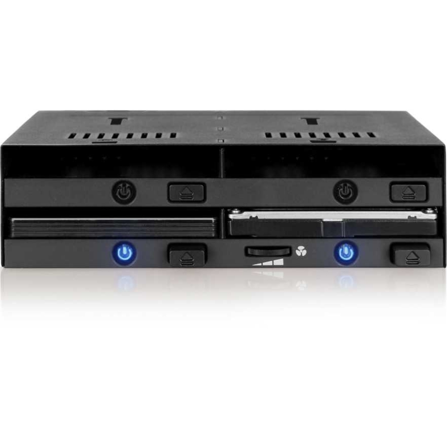 Icy Dock flexiDOCK 4x5.25" SAS/SATA MB014SP-B R1 melns – 2