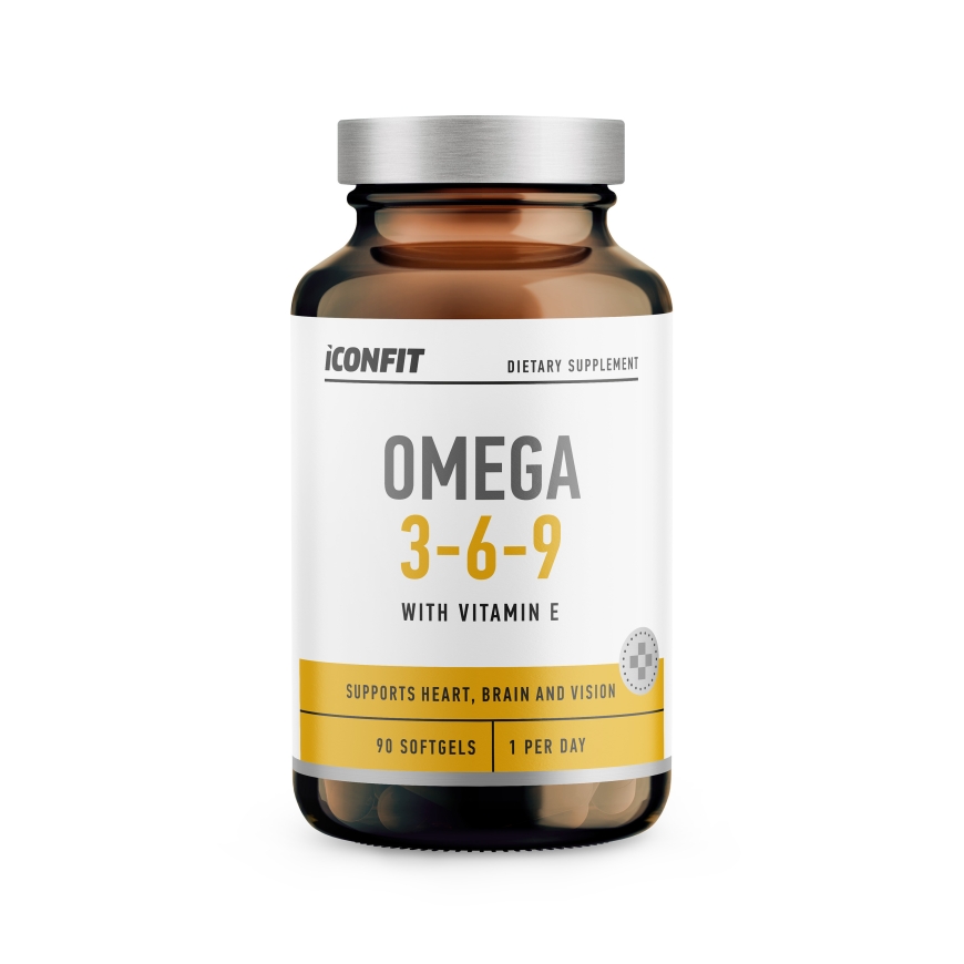 ICONFIT Omega 3-6-9 + E-vitamiini, 990 mg, 90 kaps