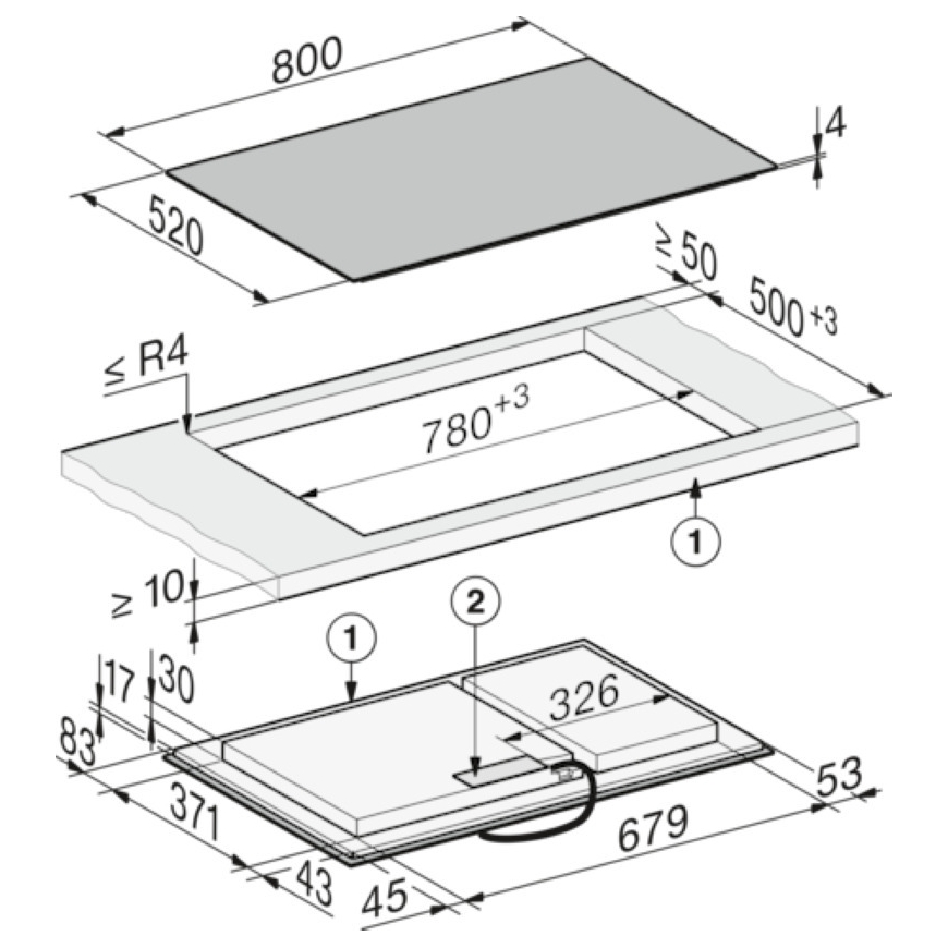 Miele KM 8585-2 FL, matinė juoda indukcinė viryklė, 80 cm – 2