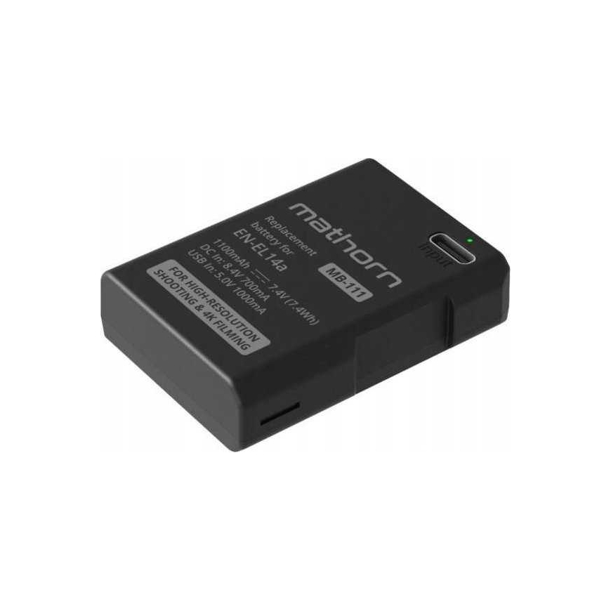 Extralink Replacement battery MB-111 USB-C Nikon EN-El14a