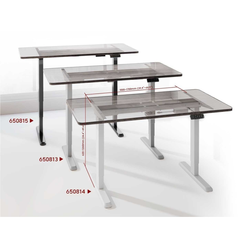 EQUIP 650814 ERGO Electric Brushless Motor Desk Frame White – 3