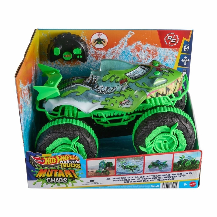 Hot Wheels Monster Trucks All-Terrain Mutant Great Bite, tālvadības monstrauto
