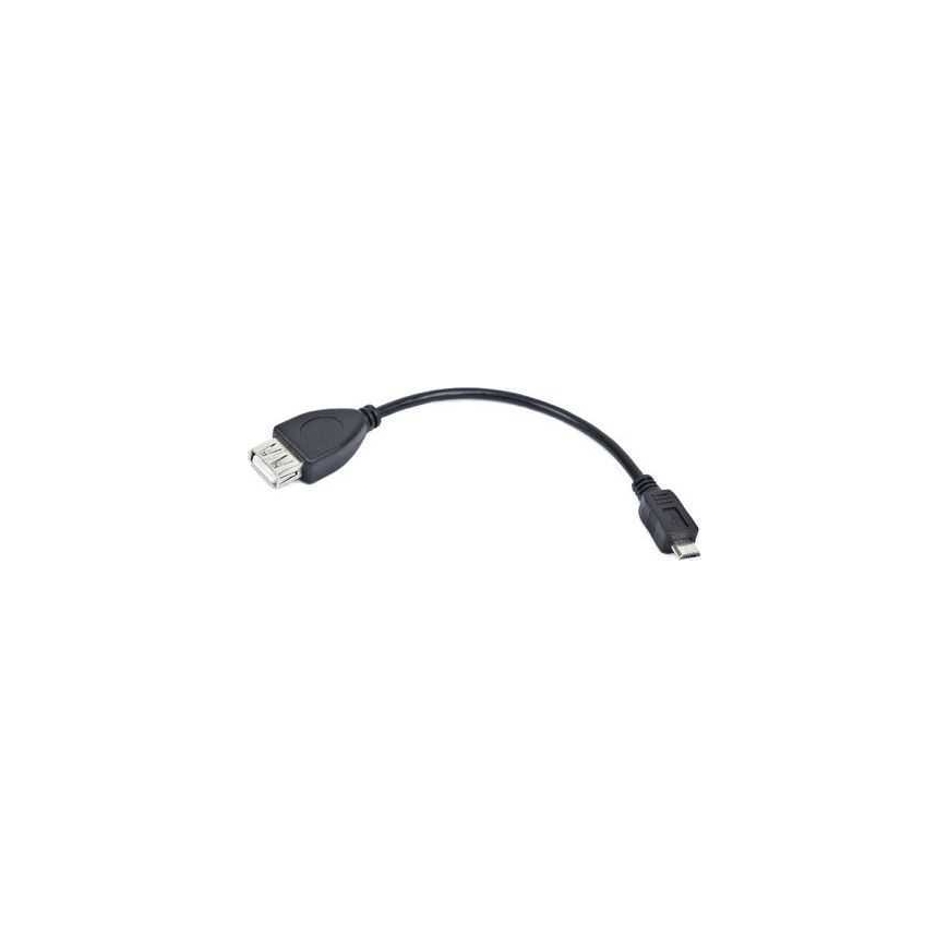 Lanberg USB-A / Micro USB 0.15m Melns