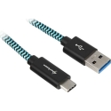 Sharkoon USB-A - USB-C 0.5m Melns/Zils Sharkoon USB-A - USB-C 0.5m Melns/Zils