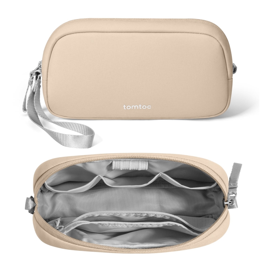 tomtoc Light-T12 Essential Tech Organizer bag, beige