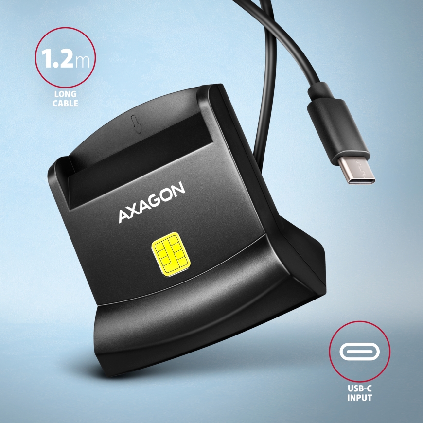 Axagon CRE-SM4NC считыватель сим-карт Для помещений USB USB 2.0 Черный – 4