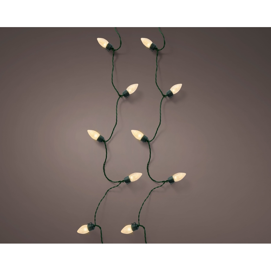 Lumineo vintage LED eglītes dekoratīvā gaismas komplekts iekštelpām un āra lietošanai