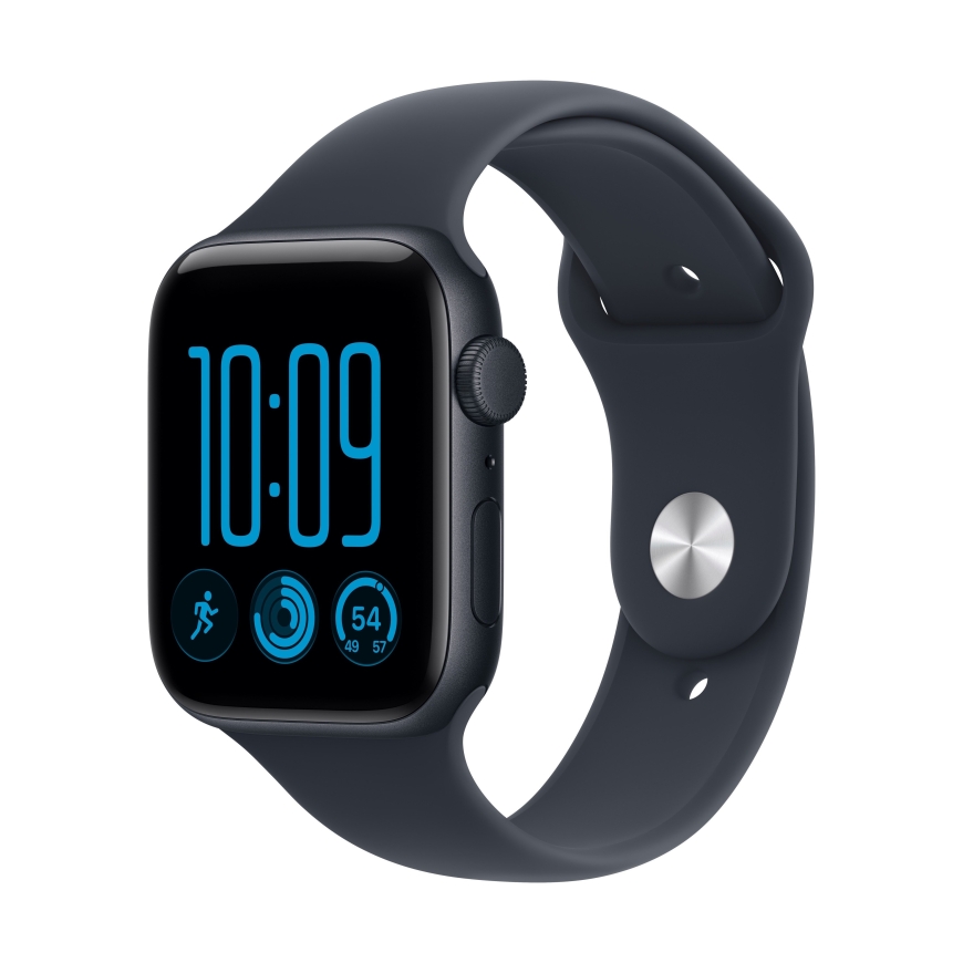 Apple Watch SE 3 (GPS) 44 mm sügavsinine alumiiniumkorpus ja sügava sinise spordirihm, M/L