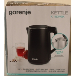 SALE OUT. K15DWBK Electric Kettle, Capacity 1.5 L, Power 2200 W, Stainless Steel, Black | SALE OUT. | Kettle | K15DWBK | Electri