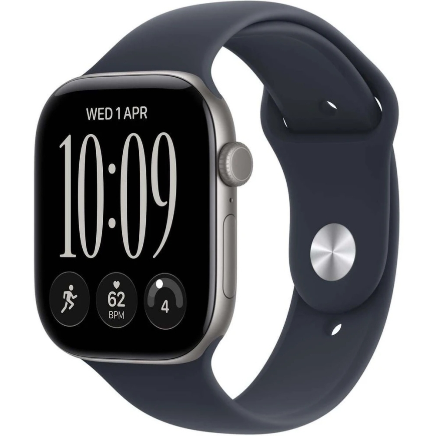 Apple Watch Series 12 46mm Avaruusharmaa/Tummansininen nauha S/M – 4