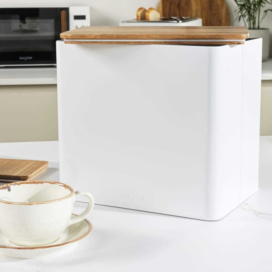 Salter BW12899WEU7 Toronto Bread Bin White/Wooden – 2