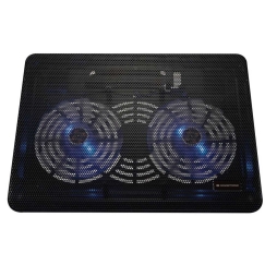 Conceptronic CNBCOOLPAD2F atdzesējošais paliktnis portatīvajiem datoriem 39,6 cm (15.6") 1000 RPM Melns