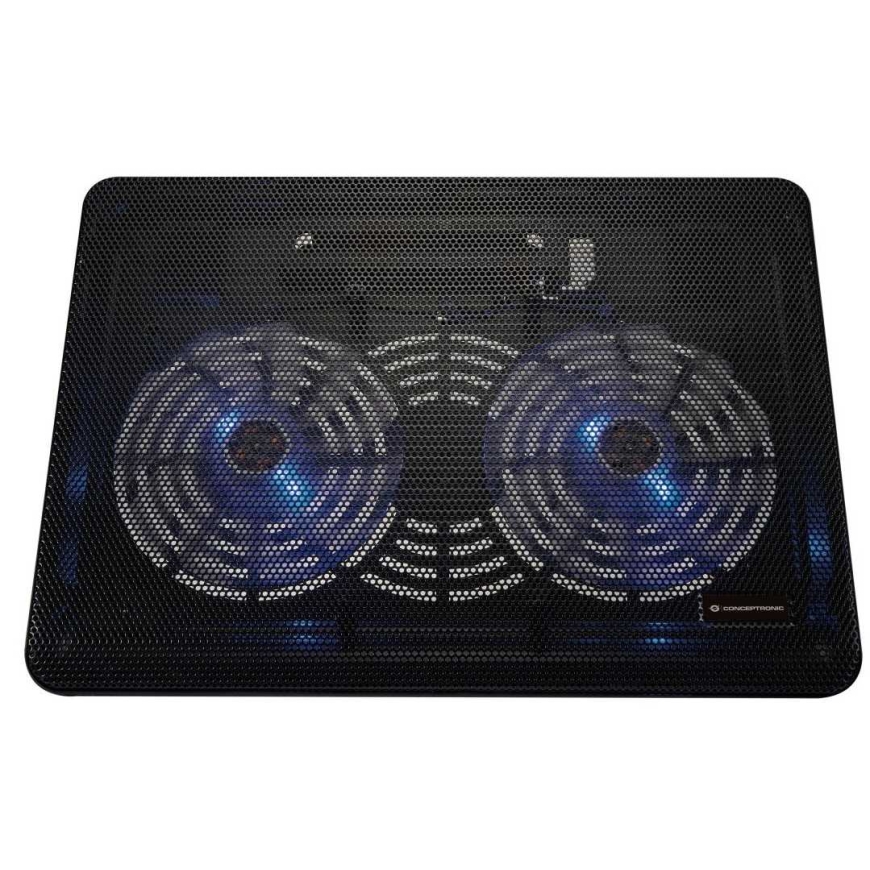Conceptronic CNBCOOLPAD2F kannettavan tietokoneen jäähdytysalusta 39,6 cm (15.6") 1000 RPM musta