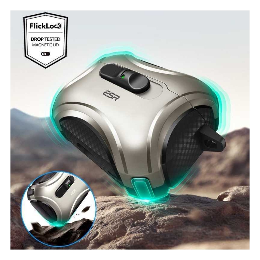 ESR Cyber Flicklock Halolock Magsafe Чехол для Apple Airpods Pro 3 Титан – 4