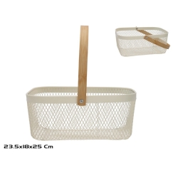 Grozs ar bambusa rokturi, 23.50 × 18.00 × 25.00 cm