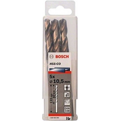 Bosch Powertools Bosch Metal twist drill HSS-Co, DIN 338, 10.5mm (5 pieces, work