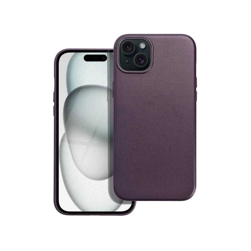 Riff "Magsafe Imitation Leather Case iPhone 15 Plus" Dark Purple