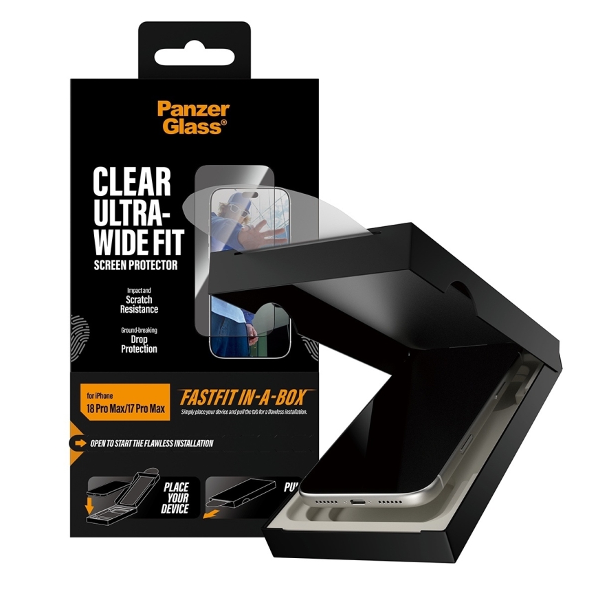 PanzerGlass Ultra-Wide Fit screen protector, iPhone 18 / 17 Pro Max – 5