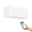 Eglo SANIA-Z smart outdoor wall light, white Eglo SANIA-Z smart outdoor wall light, white