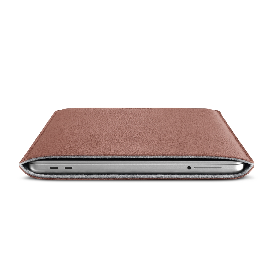 Woolnut Leather Sleeve for MacBook Neo, konjakki – 5