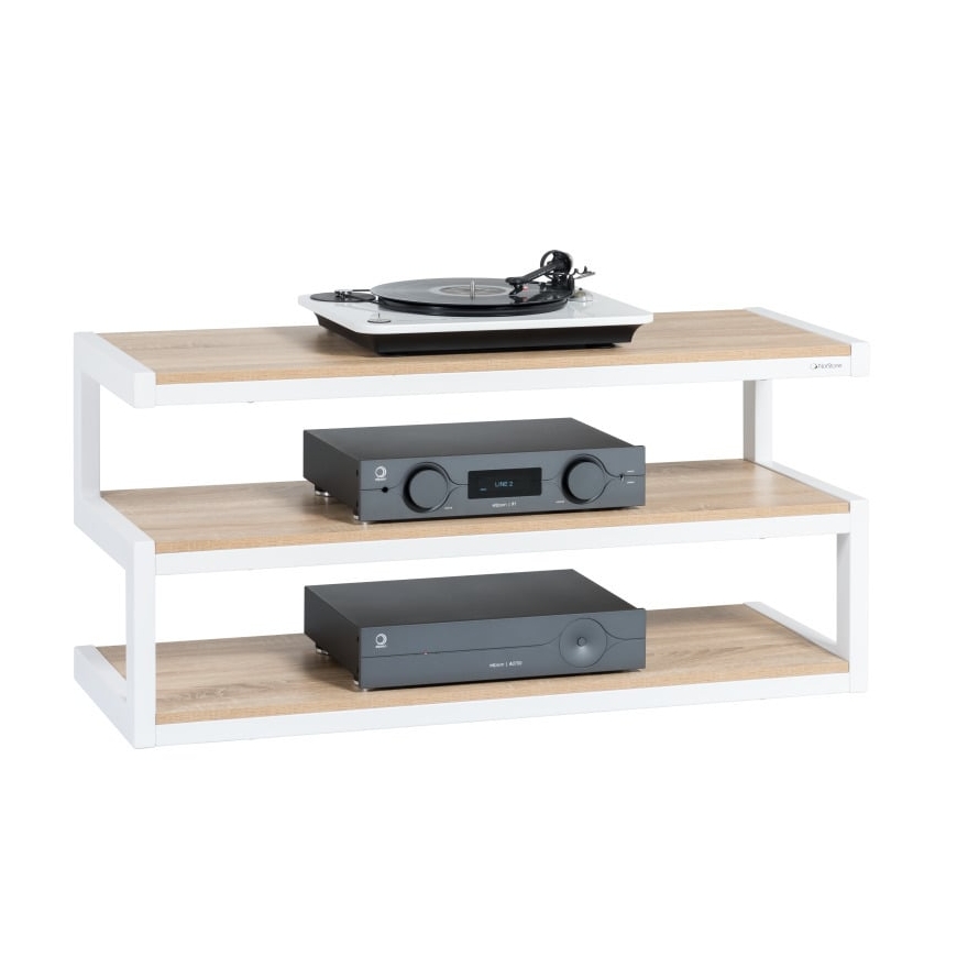 Norstone Esse AV TV stand, white oak
