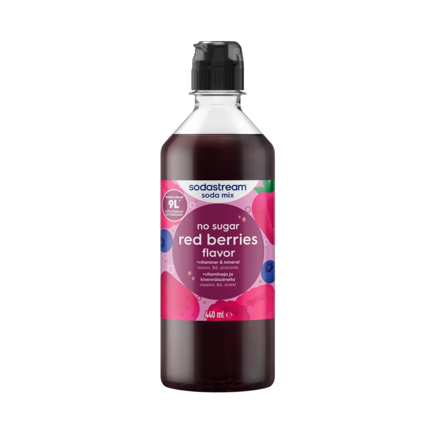 SodaStream Punased Marjad Ilma Suhkru 440 ml - kihisev joogikontsentratsioon