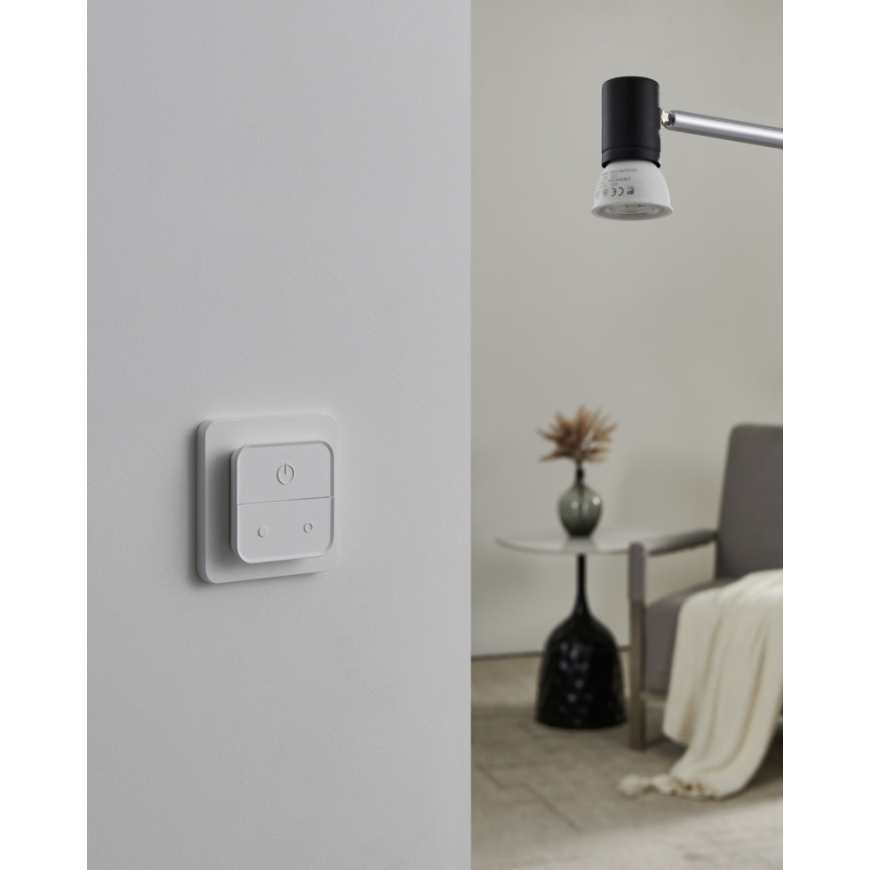 Eglo Connect.z smart lamp, GU10, RGB+CCT, 4.9 W, 420 lm, opal, 3 pcs, wall switch – 4