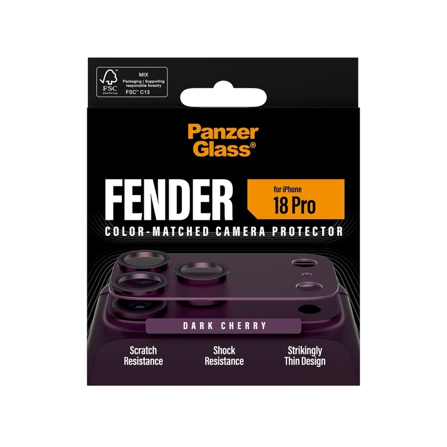 PanzerGlass Fender Tamsus vyšnių objektyvo apsauga, iPhone 18 Pro – 3