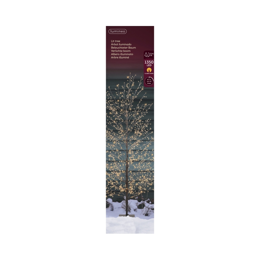 Lumineo Micro LED -valgupuu valgusdega, 150 cm, siseruumides ja õues kasutamiseks – 3
