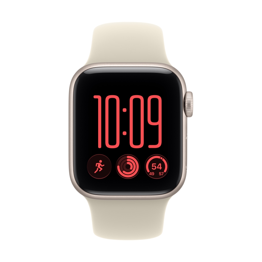 Apple Watch SE 3 (GPS + Cellular) 40 mm starlight aluminum case and sand sport band, S/M – 2