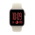 Apple Watch SE 3 (GPS + Cellular) 40 mm tähtvalge alumiiniumkorpus ja liivakarva sportlipael, S/M