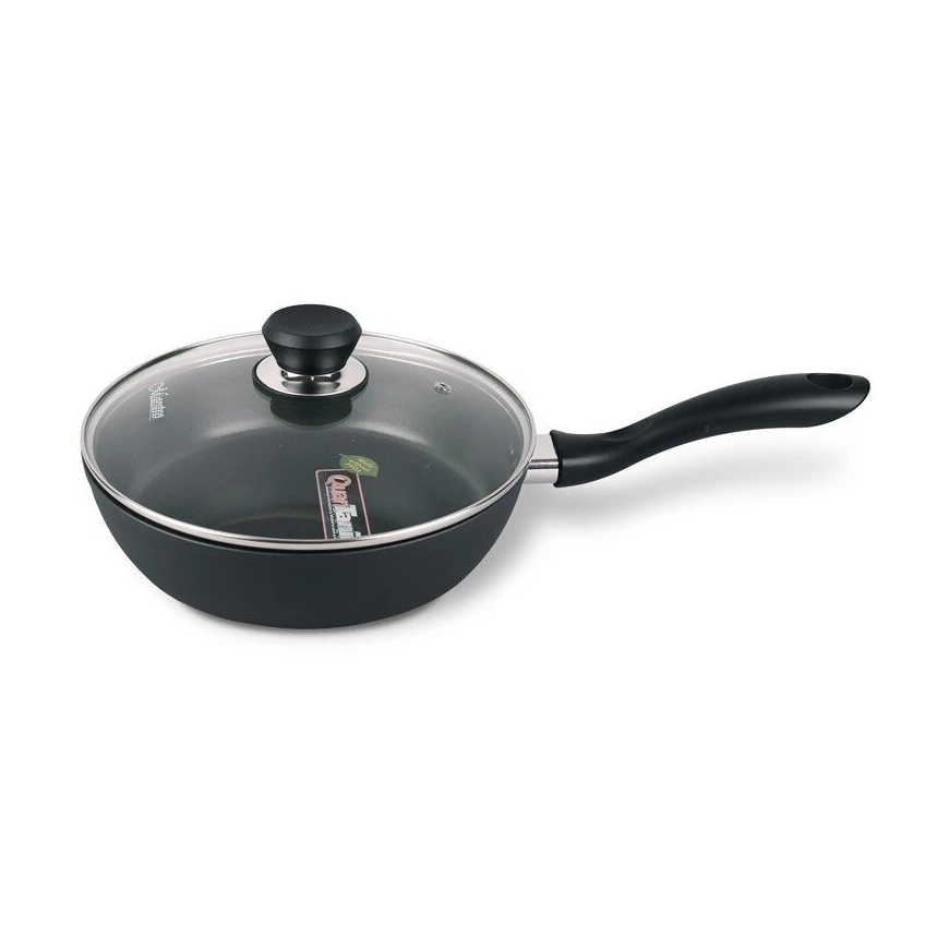 Maestro Frying Pan with Lid for Induction and Gas Stoves 20 cm Black MAESTRO MR-1205-20