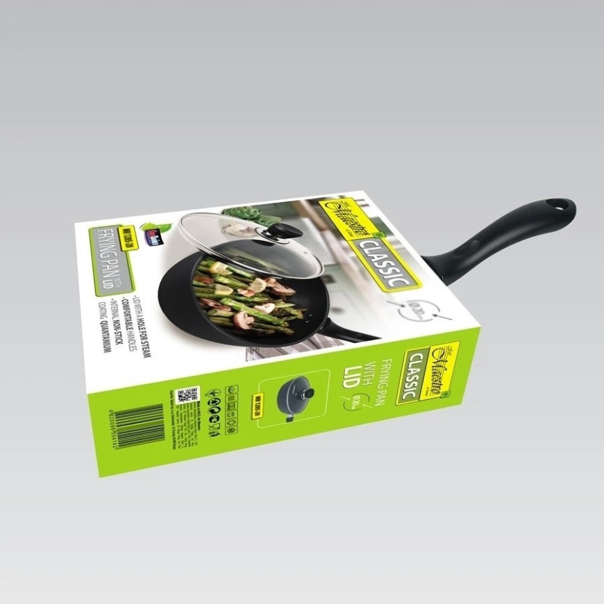 Maestro Frying Pan with Lid for Induction and Gas Stoves 20 cm Black MAESTRO MR-1205-20 – 2