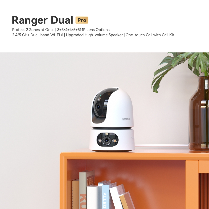 Imou Ranger Dual Pro 6MP IP-turvakamera Sisätila 2304 x 1296 pikseliä Vastaanotto – 2