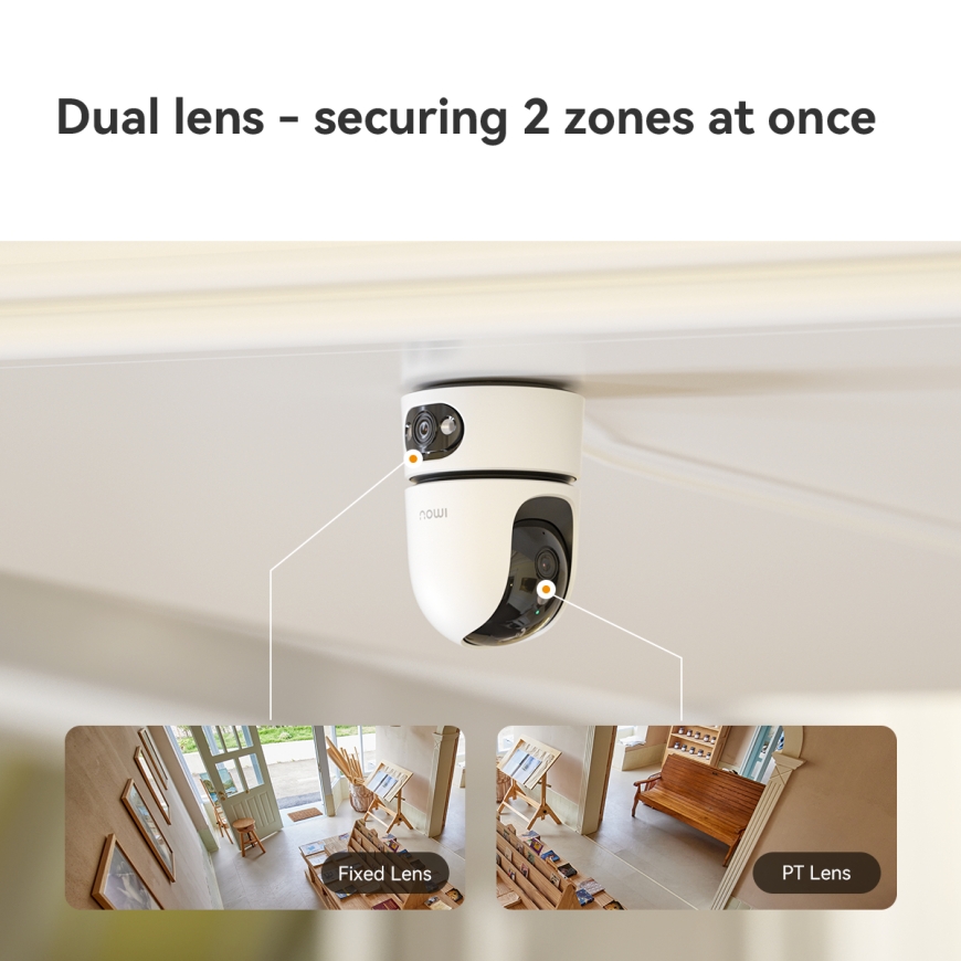 Imou Ranger Dual Pro 6MP IP-turvakamera Sisätila 2304 x 1296 pikseliä Vastaanotto – 3