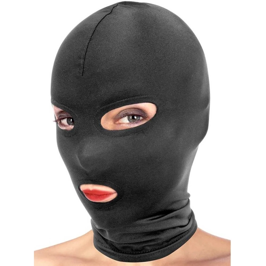 Fetish Tentation Mask pikantiškiems žaidimams Open Mouth and Eyes Hood – 3