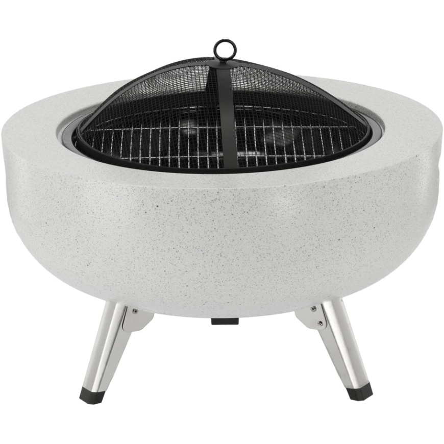 Lund Three-in-One STAINLESS STEEL FIREPLACE WITH RODS 43.5cm