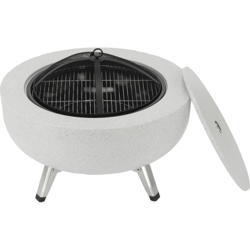 Lund Three-in-One STAINLESS STEEL FIREPLACE WITH RODS 43.5cm – 4