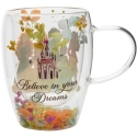 Стеклянная кружка с декором Widdop Co Disney Princess с цветочным узором Стеклянная кружка с декором Widdop Co Disney Princess с цветочным узором