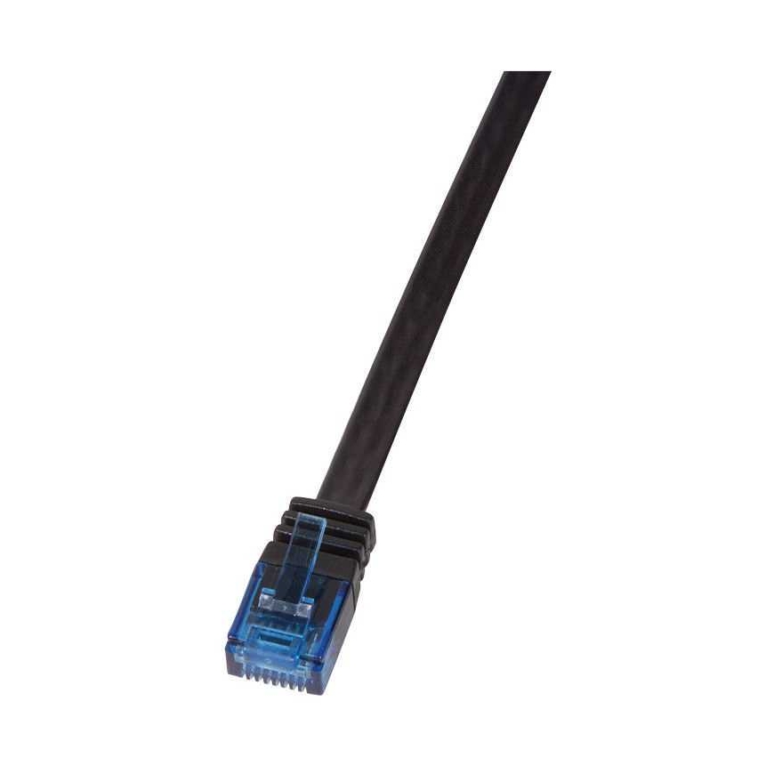 Logilink Tasopaketti kaapeli litteä cat.5e U-UTP, 3 m, musta – 3