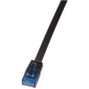 Logilink Plakana tīkla kabelis cat.5e U-UTP, 3m, melns Logilink Plakana tīkla kabelis cat.5e U-UTP, 3m, melns