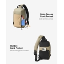 tomtoc Navigator T24 Sling bag shoulder bag, beige