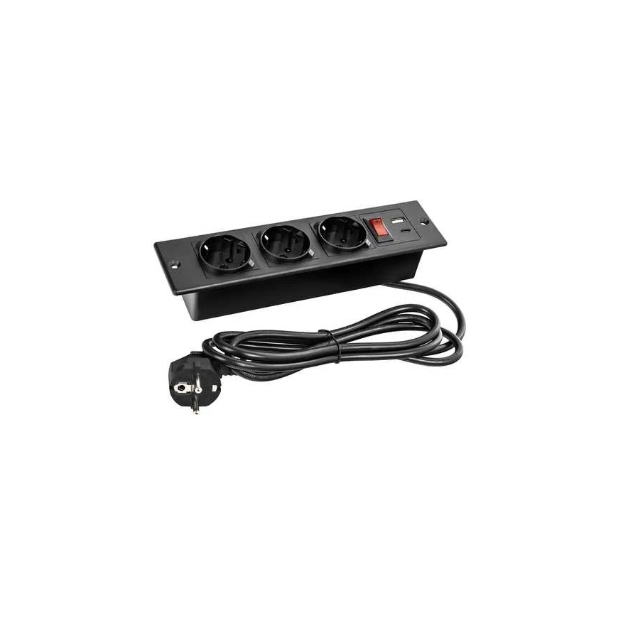 Spacetronik SPS-I35B Mēbeļu kontaktligzda USB lādētājs – 3