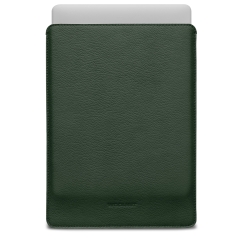Woolnut odinė rankovė MacBook Neo, žalia
