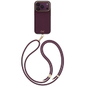 UNIQ Coehl Mirelle Case for iPhone 18 Pro / 17 Pro, with magnetic charging, burgundy color