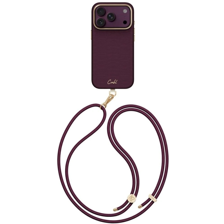UNIQ Coehl Mirelle korpuss iPhone 18 Pro / 17 Pro, ar magnētisko uzlādi, bordo krāsā – 2
